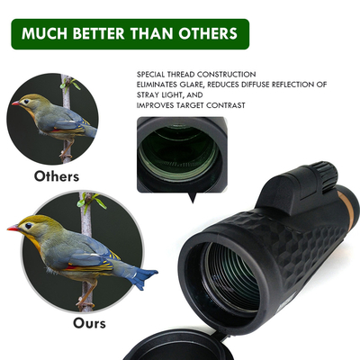 visión nocturna baja del telescopio del teléfono móvil de 18x62 HD Bak4 para los adultos Birding que caza caminar