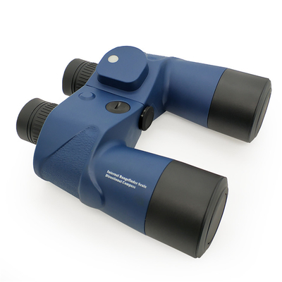 Telescopio militar azul, prismáticos militares 10x50 con el compás del telémetro