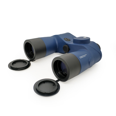 Telescopio militar azul, prismáticos militares 10x50 con el compás del telémetro