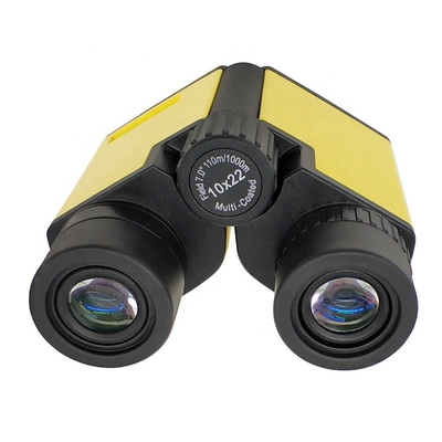 10x22 de alta resolución embroma a Toy Binoculars Bak 4 granangulares portátiles de la prisma