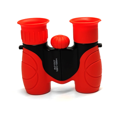 Juego rojo de Toy Binoculars For Kids Outdoor del niño 10x22