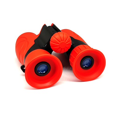 Juego rojo de Toy Binoculars For Kids Outdoor del niño 10x22