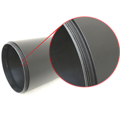 Matte Black Telescope Tripod Accessories, sombrilla del alcance de la aleación de aluminio 56m m