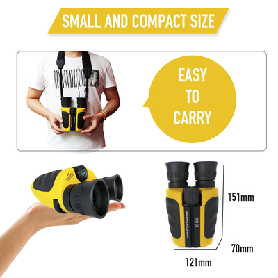 profesional amarillo Bak4 de la prenda impermeable binocular de 8x32 ED binocular para la observación de pájaros